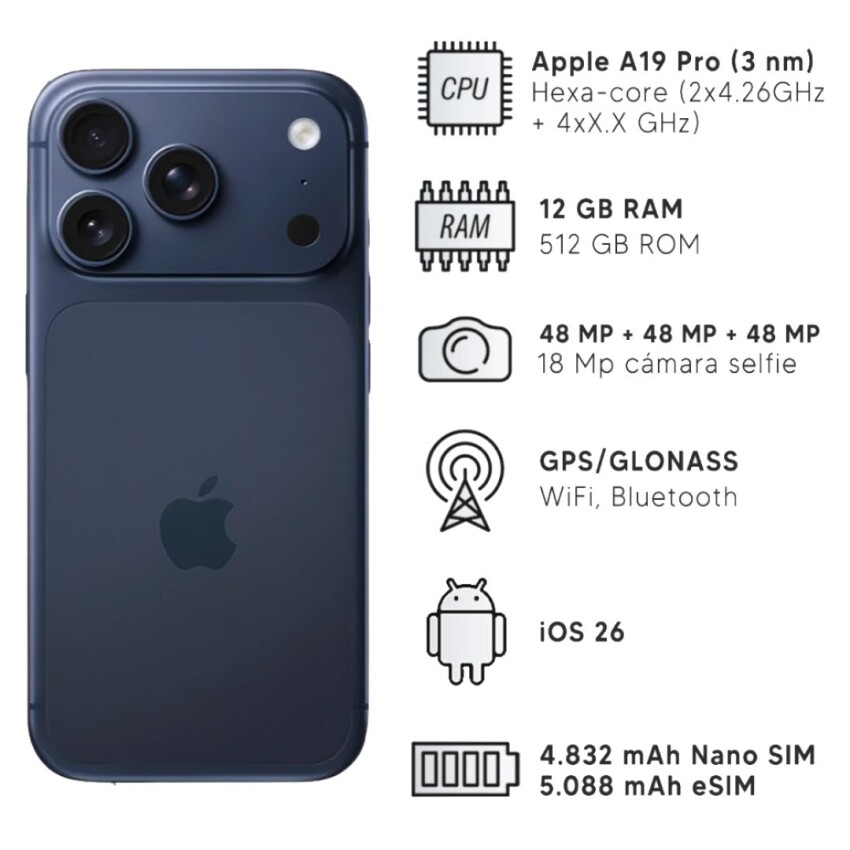 Celular iPhone 17 PRO 512 GB Celular iPhone 17 PRO 512 GB