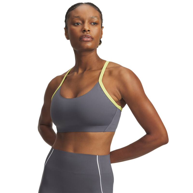 UA Halo Bonded Bra-RED GRY-025