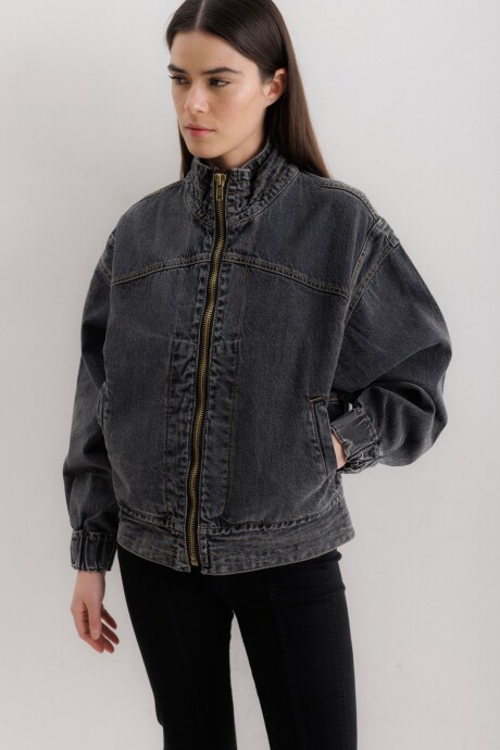 Campera Grunge Gris