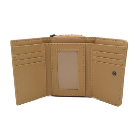 Billetera Trendy Doble Solapa Para Tarjetas KHAKI