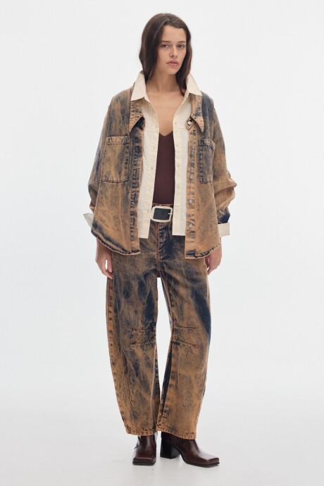 Jean Barrel Washed Peach