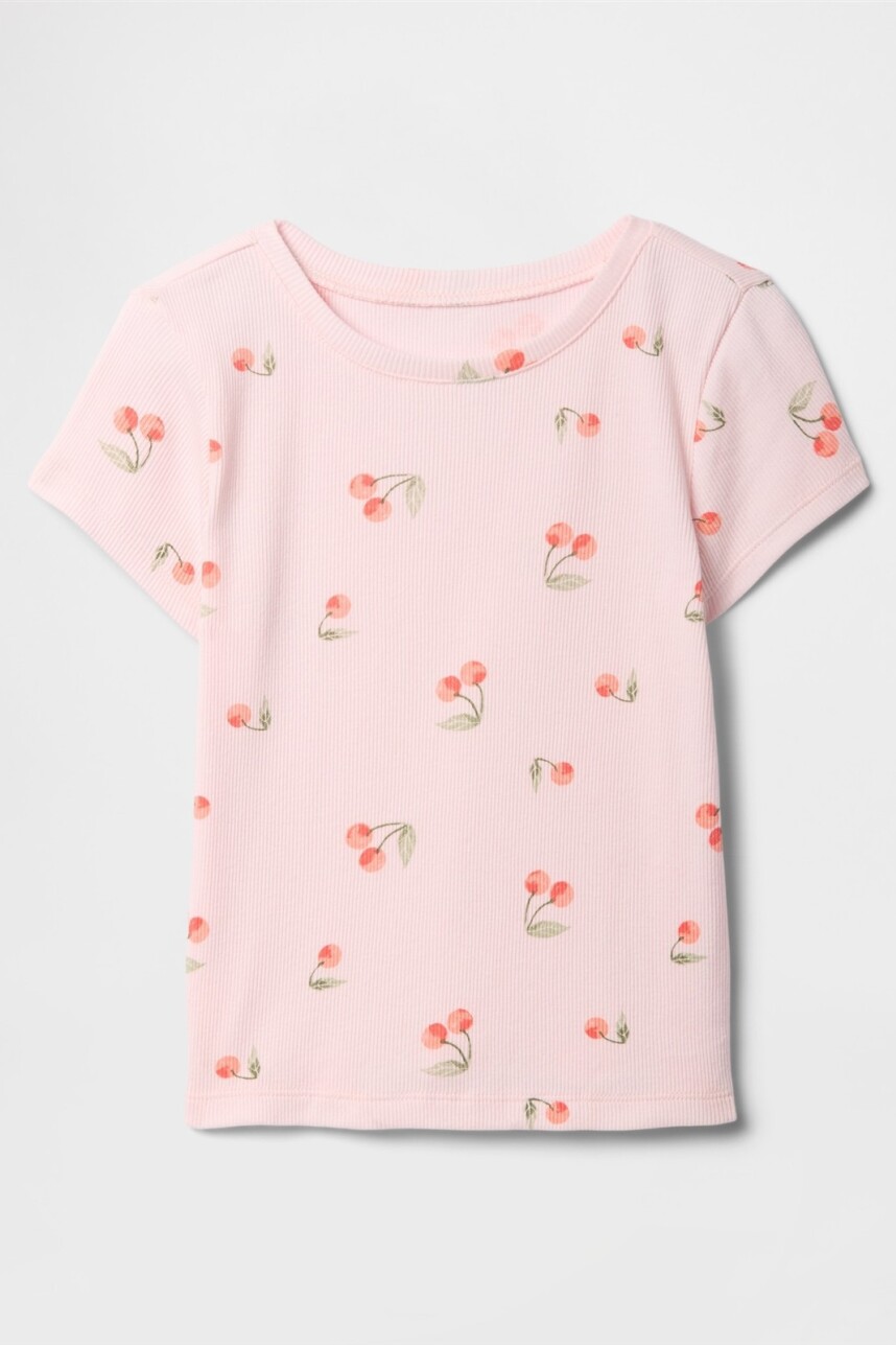 Remera Rib Toddler Niña Cherry Blossom