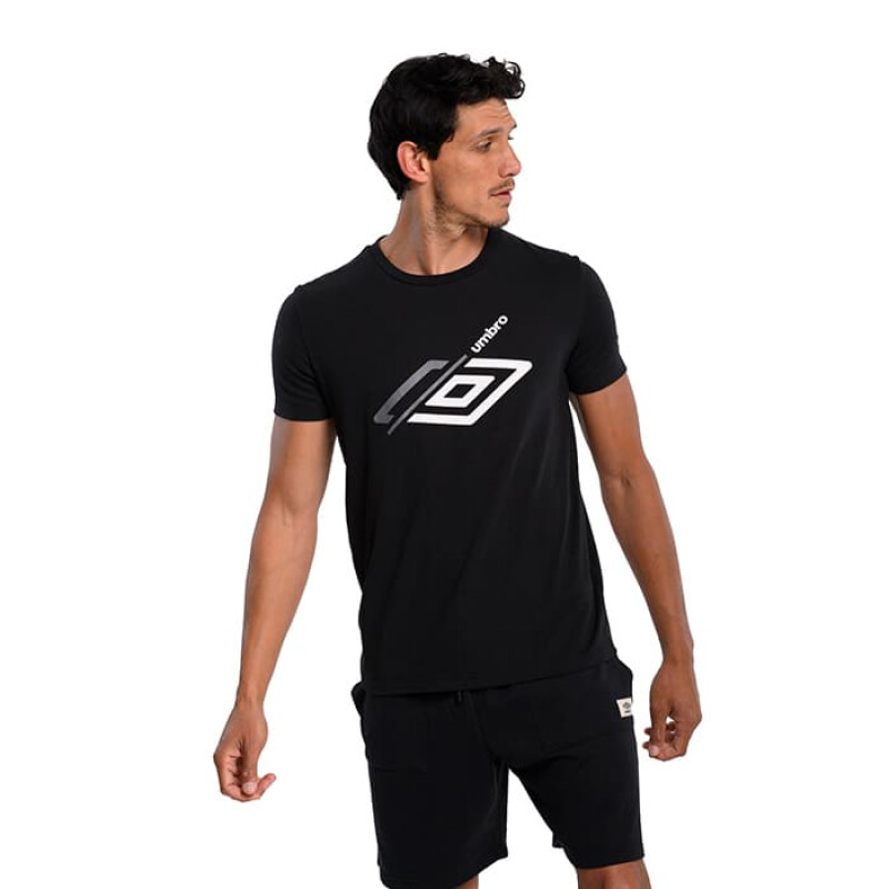 Remera Umbro Half Logo de Hombre - 20106013 Negro-gris