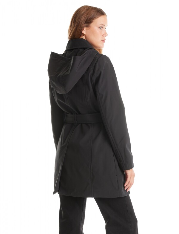 Gabardina Trench Impermeable NEGRO