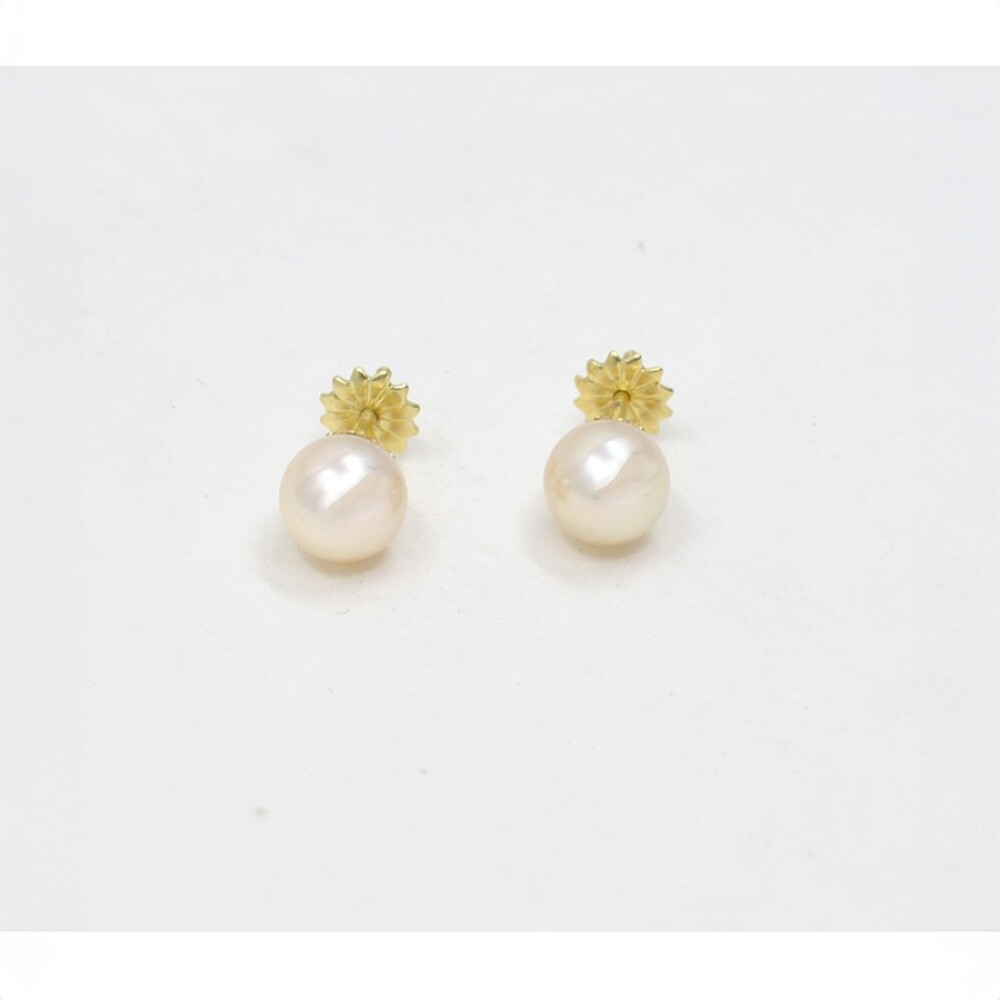 7 mm Caravanas en Oro 18 K Y Perlas De Cultivo 7 mm Caravanas en Oro 18 K Y Perlas De Cultivo