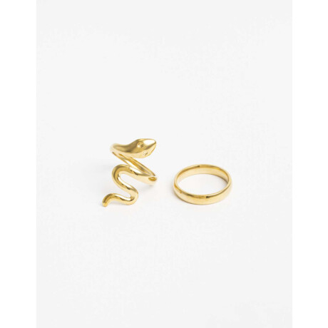 Sets Anillos Metal Dorado