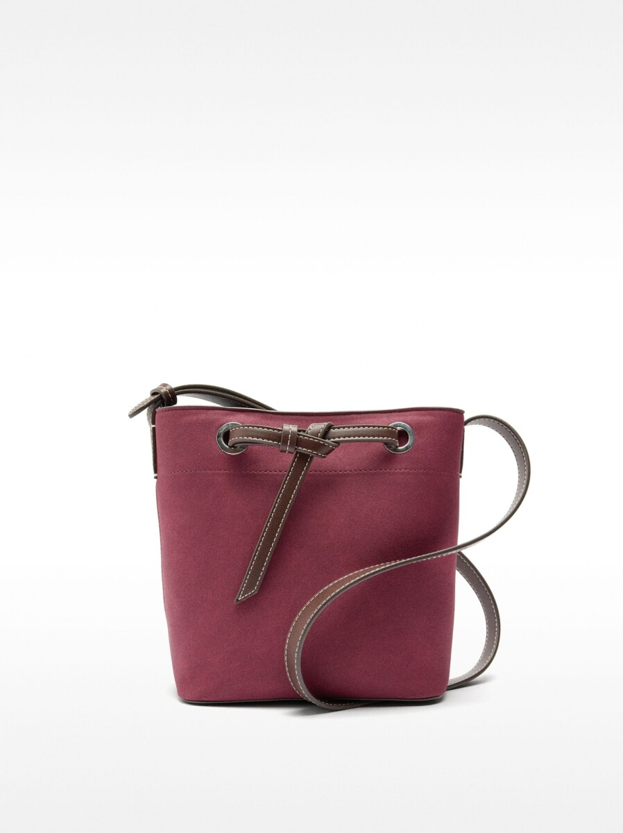 Bolso Bombonera Efecto Piel - burdeos 