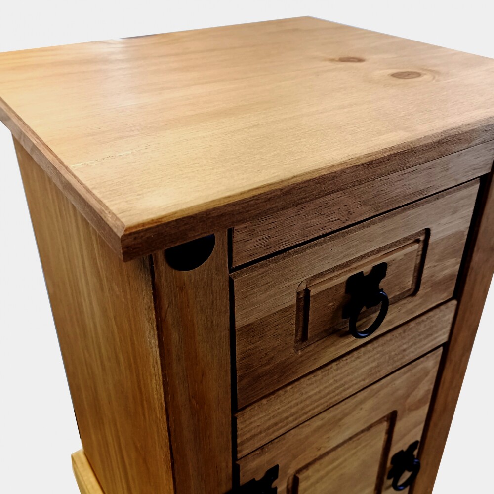 Mesa de luz 1 Cajon 1 puerta - Linea Mexicana - Ecommerce Nogal