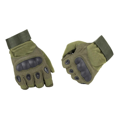 Guantes Tácticos Militares Con Protección En Nudillos Verde