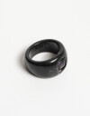 Anillos Medianos y Grandes Acrilico Anillo Acrílico Con Piedra - Negro