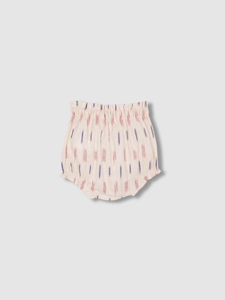 Pantalon Bombacho Ikat Blanco Roto