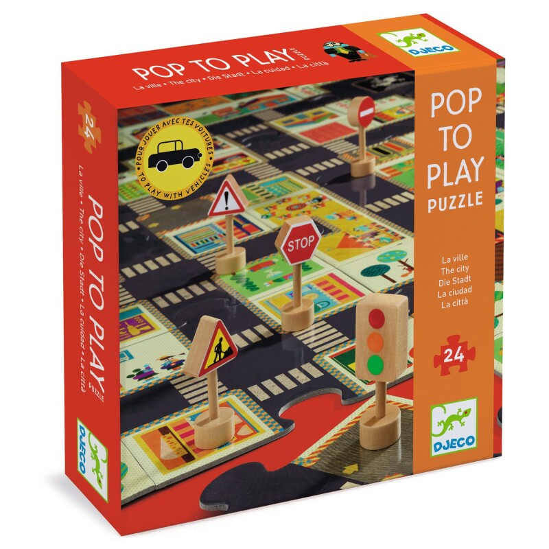 Puzzle Pop 63x100 cm 24 Pcs 3+ - La ciudad Puzzle Pop 63x100 cm 24 Pcs 3+ - La ciudad