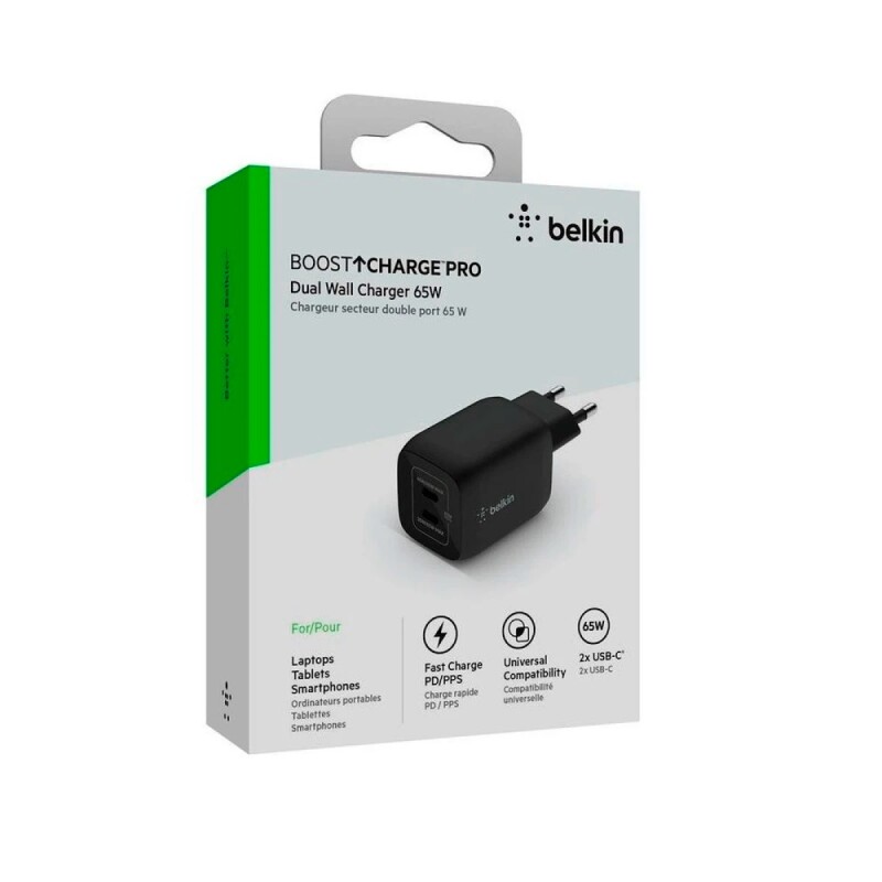 Cargador De Pared Belkin dual USB-C 40W Cargador De Pared Belkin dual USB-C 40W