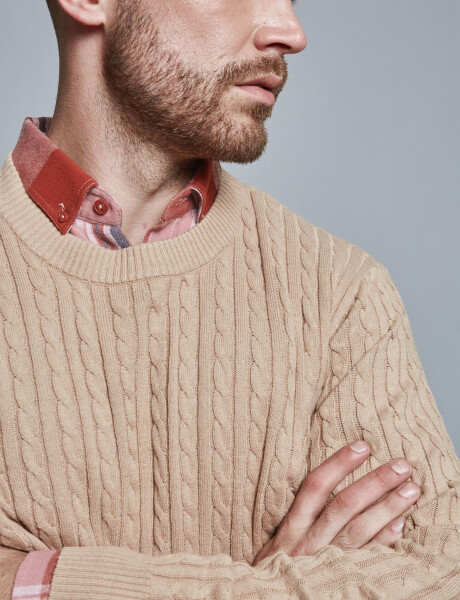 Sweater ochos beige