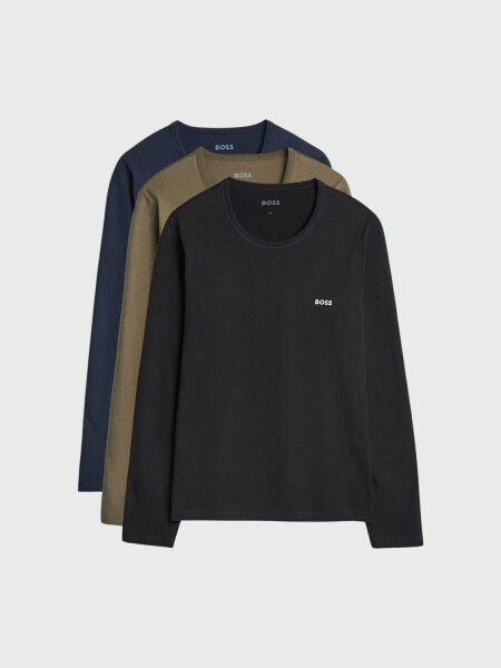 HUGO BOSS Pack de 3 Camisetas de Manga Larga RN 3P Classic Alta Automática