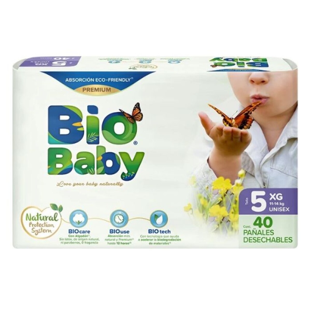 Pañales Biobaby Talle 5 Xg 40 Uds. 