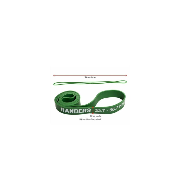 BANDA ELASTICA POWERBAND 45MM VERDE