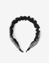 Vinchas Rígidas Strass Vincha Rígida Con Frunces. - Plateado Hematite