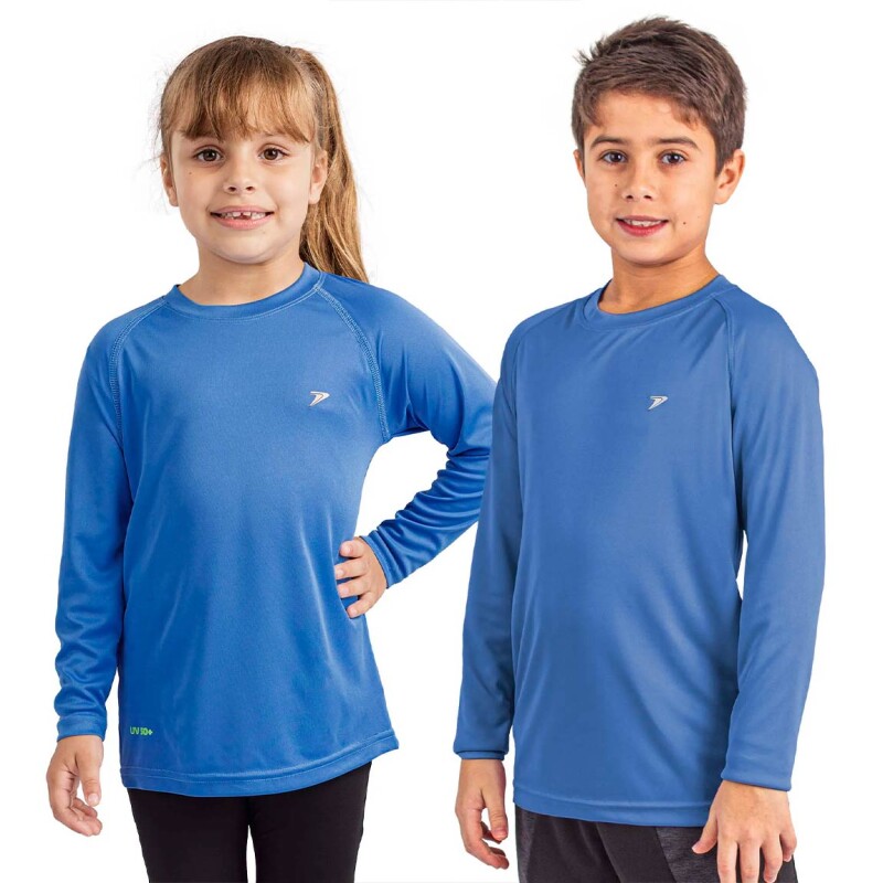 Poker Camisa Manga Larga Uv50+ Junior 4 Azul