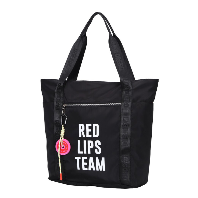 Cartera de Mujer Las Oreiro Red Lips Team Negro