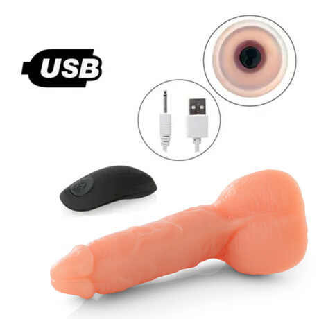 Vibrador Realista A Control Remoto Recargable USB Piel