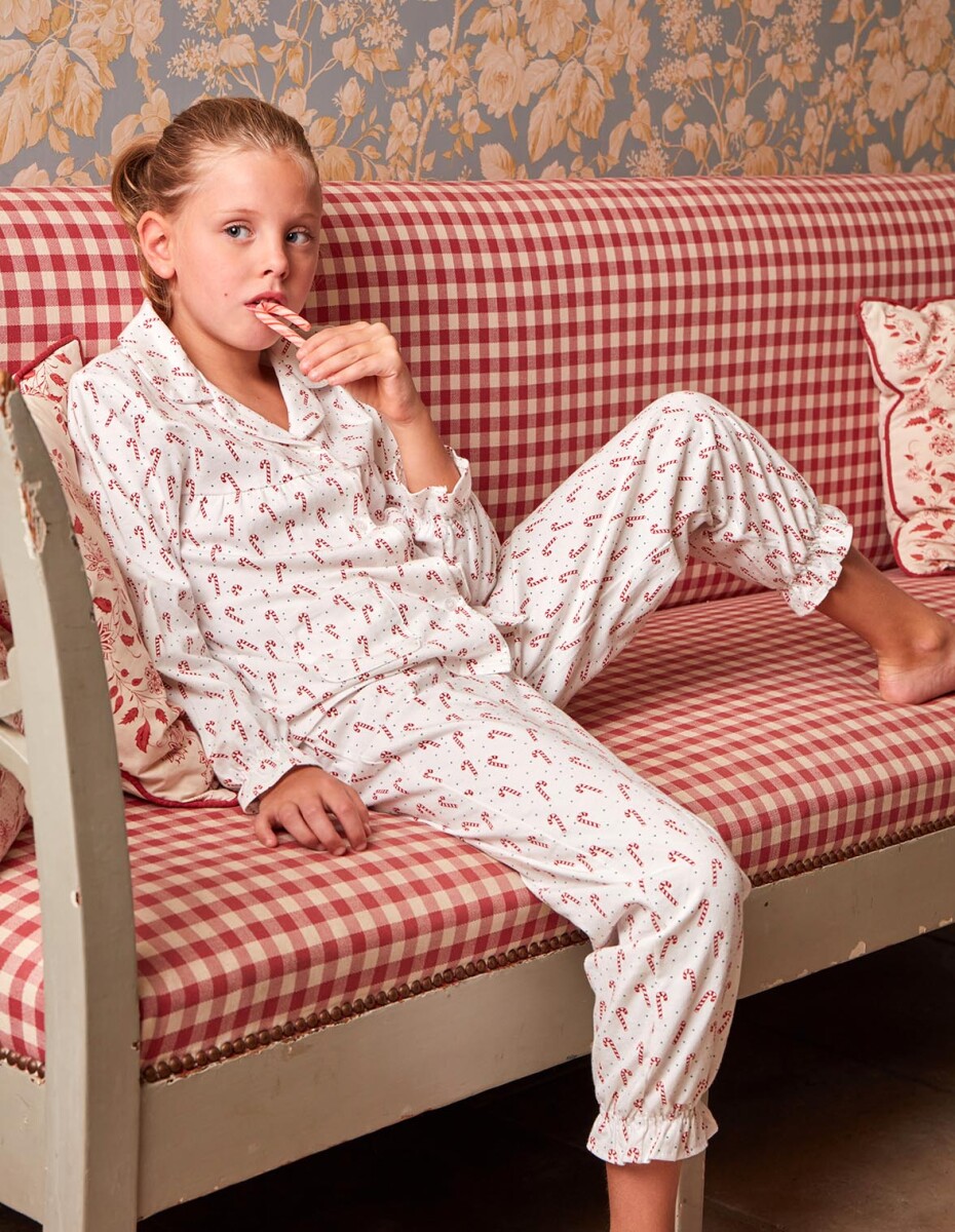Pijama Estampado Elefantitos - Blanco Roto 