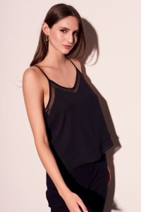 Blusa Lencera Negro