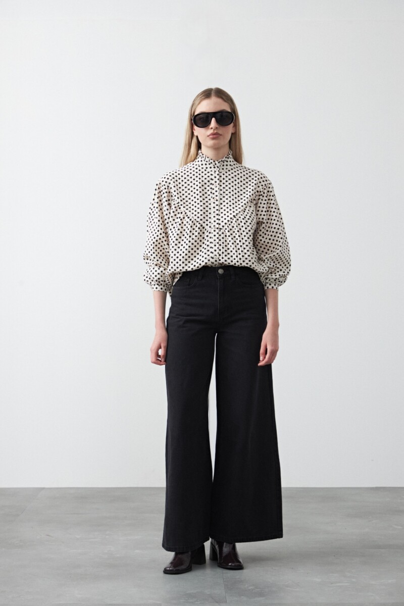 CAMISA RAFAELA Negro/Blanco