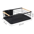 ESCURREPLATO 41 X 30 X 14 NEGRO CON DETALLE EN MADERA ESCURREPLATO 41 X 30 X 14 NEGRO CON DETALLE EN MADERA