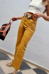 Leather Jeans Crawford Mostaza