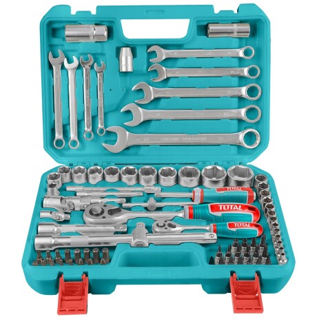 Juego De Dados Y Llaves Crique 1/4" Y 1/2" - 82 Piezas Juego De Dados Y Llaves Crique 1/4" Y 1/2" - 82 Piezas