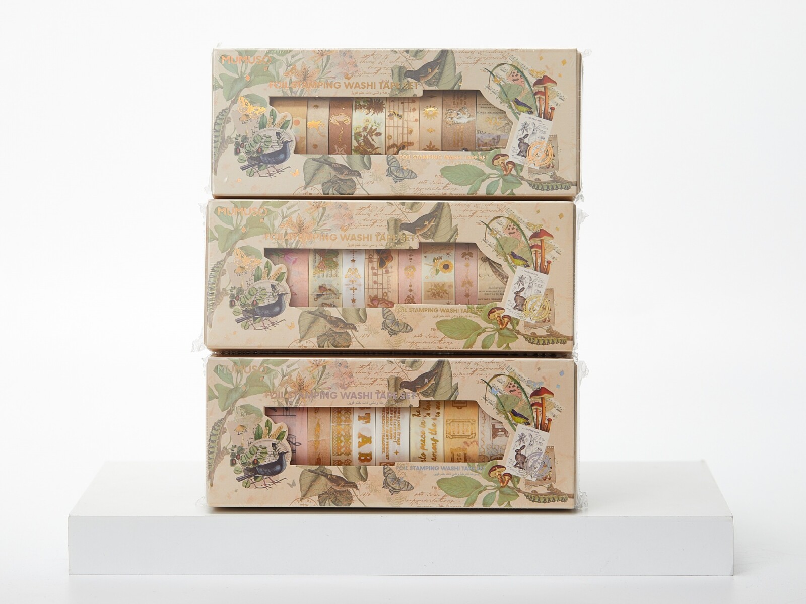 JUEGO DE CINTA WASHI PARA ESTAMPAR LÁMINAS (FOREST ADVENTURE/8 ROLLOS) 