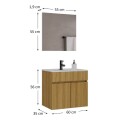 MUEBLE DE BAÑO SUSPENDIDO 60 CM CON MESADA Y ESPEJO MUEBLE DE BAÑO SUSPENDIDO 60 CM CON MESADA Y ESPEJO