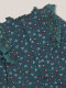 Vestido Estampado Con Smock Verde