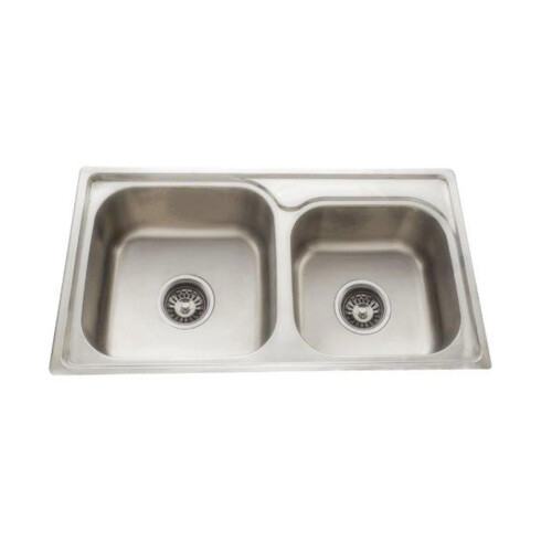 PILETA DE COCINA PILETA Y MEDIA ACERO INOX PULIDO 73X39X20 000