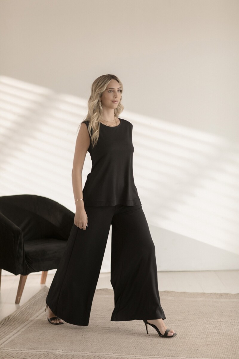 Pantalon Pata de Elefante. - Negro 