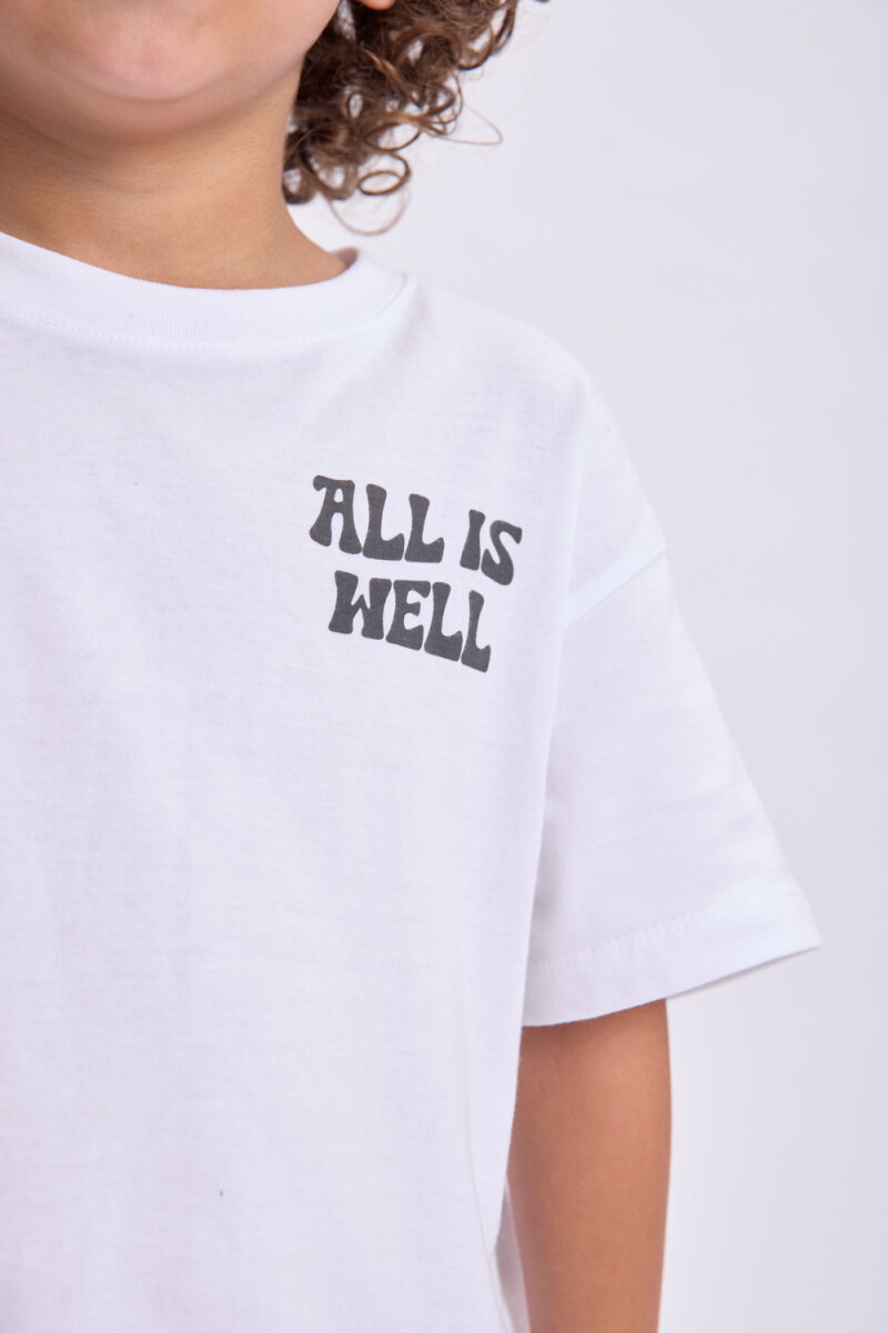 Remera estampa All Is Well Blanco