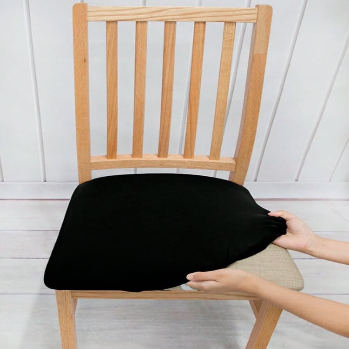 Funda de almohadón de silla - negro 