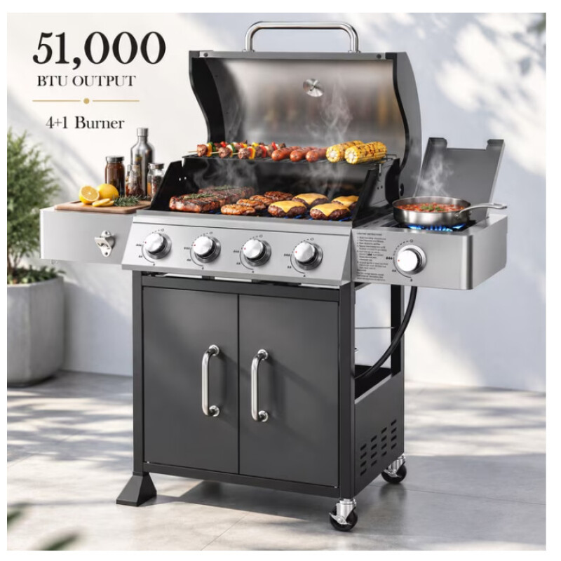 PARRILLA A GAS 4 QUEMADORES CON ANAFE 51000 BTU PARRILLA A GAS 4 QUEMADORES CON ANAFE 51000 BTU