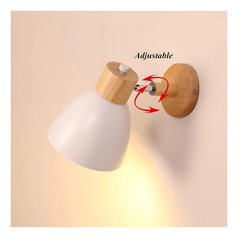 Lampara Aplique De Pared Nordica Led Moderna Blanco