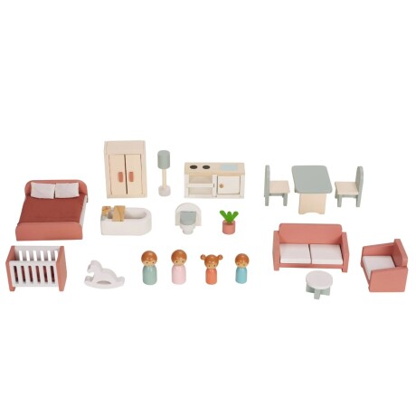 Casa de Muñecas en Madera 8015 3 Pisos con Accesorios 001