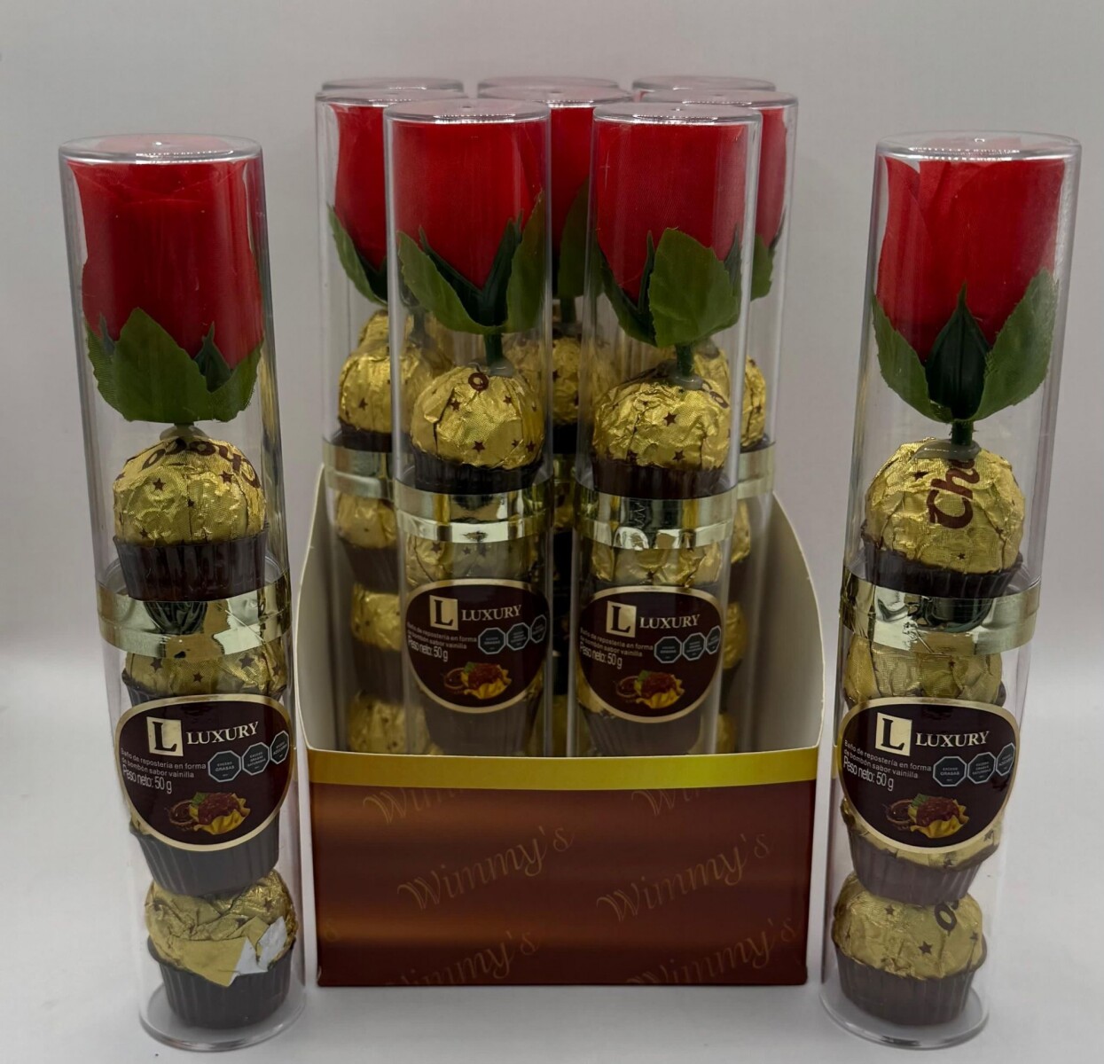 Bombonera Luxury rosa 50g 4 unidades 