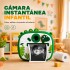 Cámara Infantil Instantánea Gatito con Doble Lente y Selfie VERDE