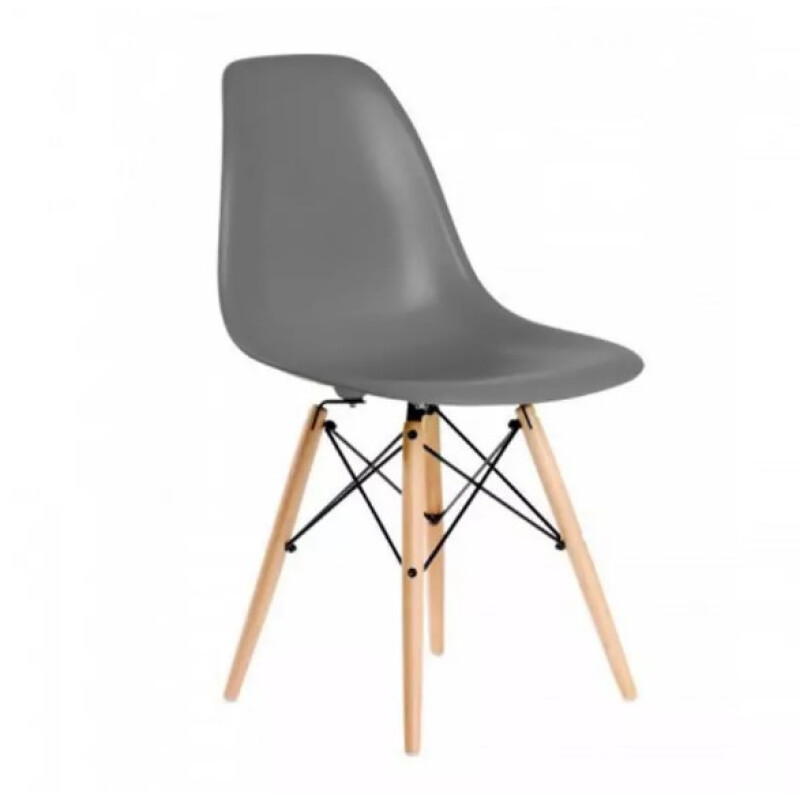 Silla Eames Gris | Diseño Nórdico | Patas de Madera | Comedor, Cocina y Oficina Silla Eames Gris | Diseño Nórdico | Patas de Madera | Comedor, Cocina y Oficina