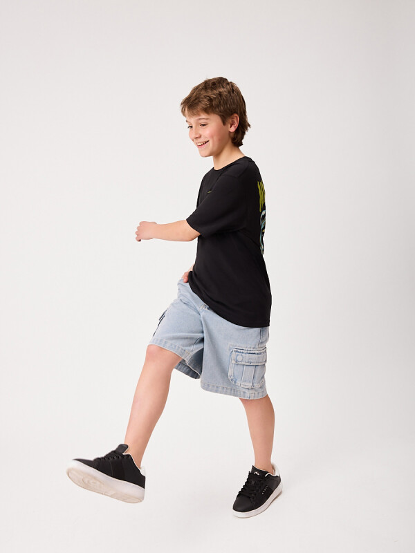 T-SHIRT ROGERS TEEN RUSTY Negro