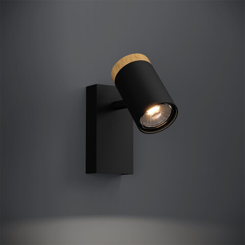Lámpara de pared foco GU10 acero negro CARTAGENA EG0594