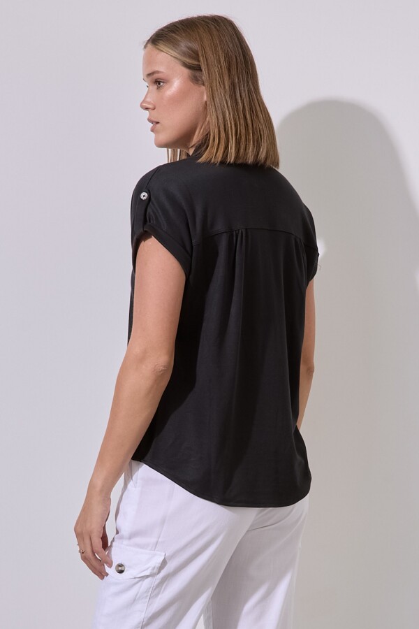 Blusa Botones NEGRO