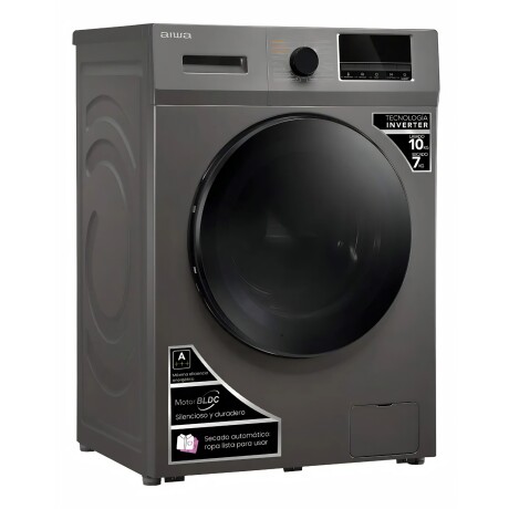 Lavasecarropas Automático Inverter Aiwa 10kg/7kg Frontal Negro