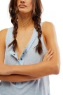 LOVE LANGUAGE SOLID TANK Azul