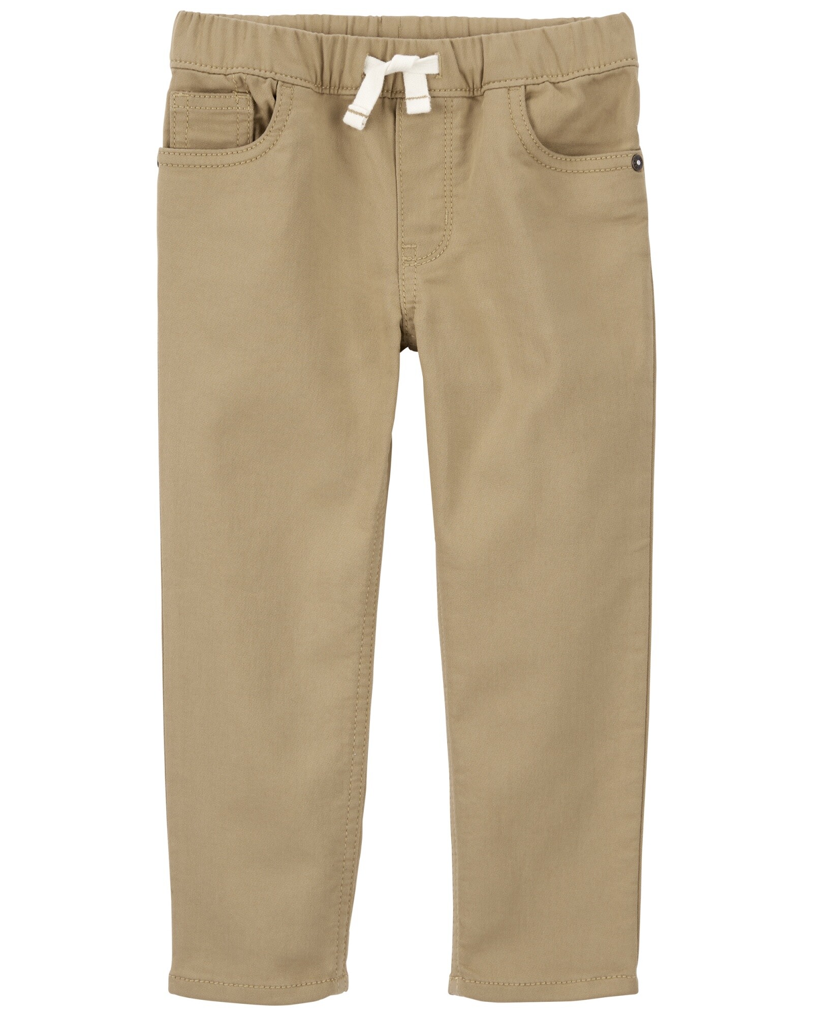 Pantalón denim tipo punto, khaki Sin color